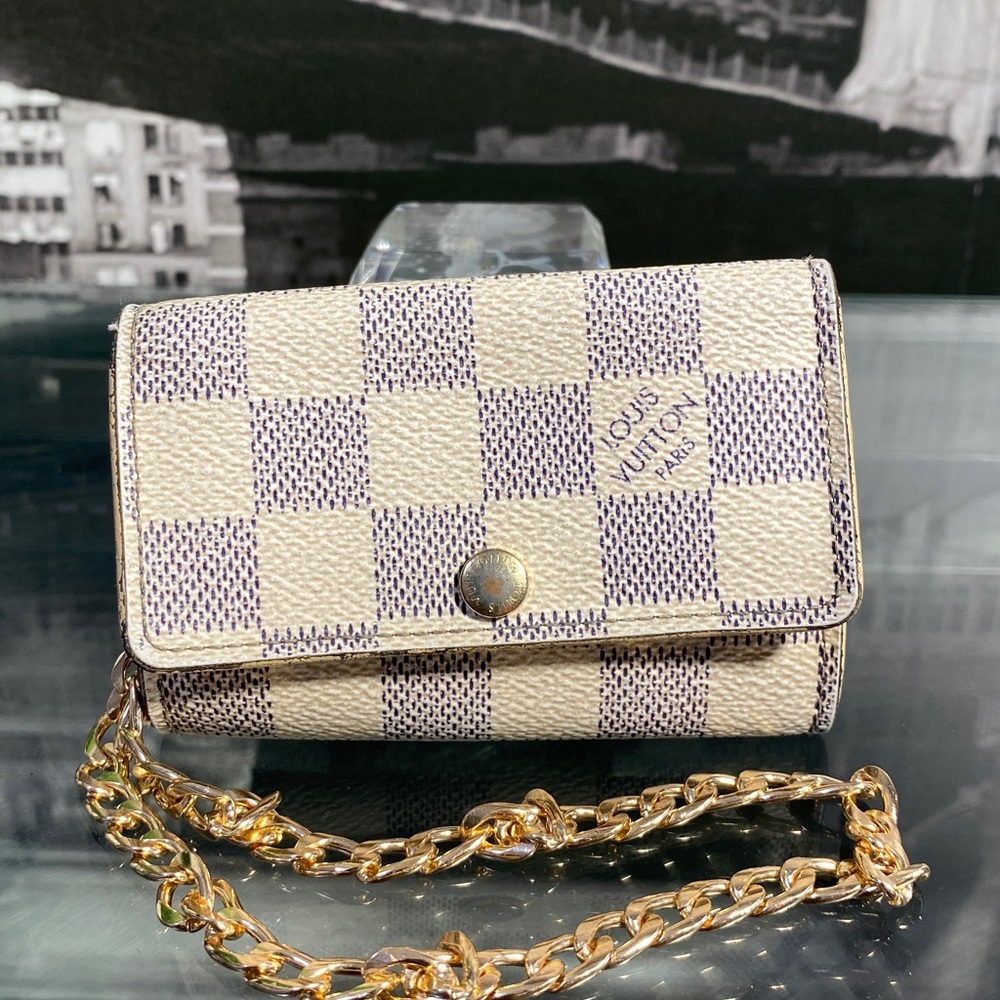 Authentic Louis Vuitton Damier Azur Key Card Holder - Picture 5 of 17